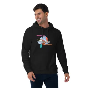 Dolphins Eat Rice Unisex eco raglan hoodie