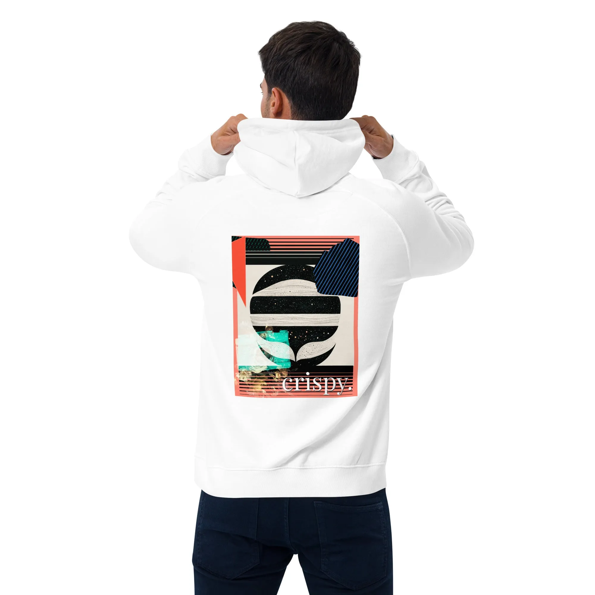 Dolphins Eat Rice Unisex eco raglan hoodie