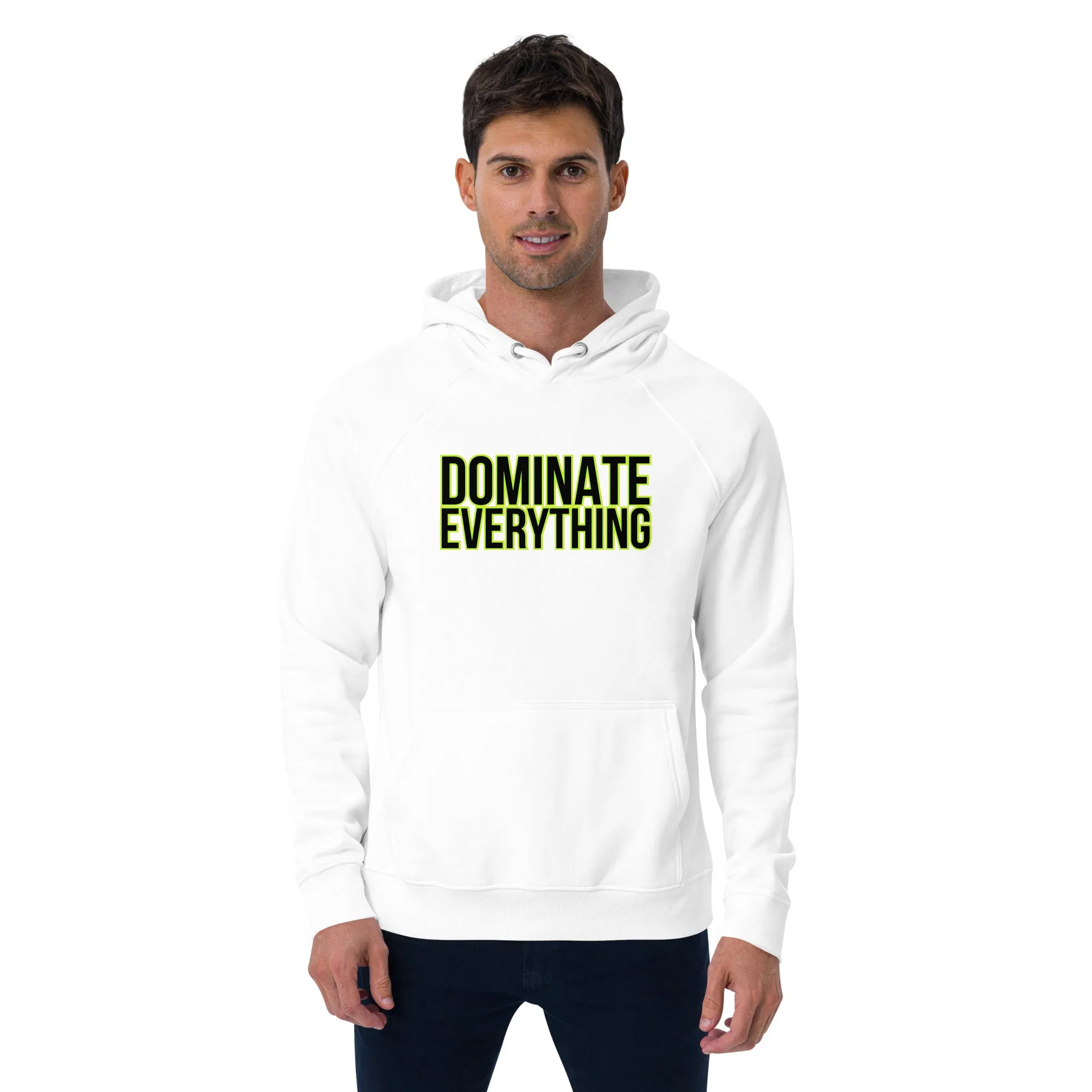 Dominate Everything Unisex eco raglan hoodie