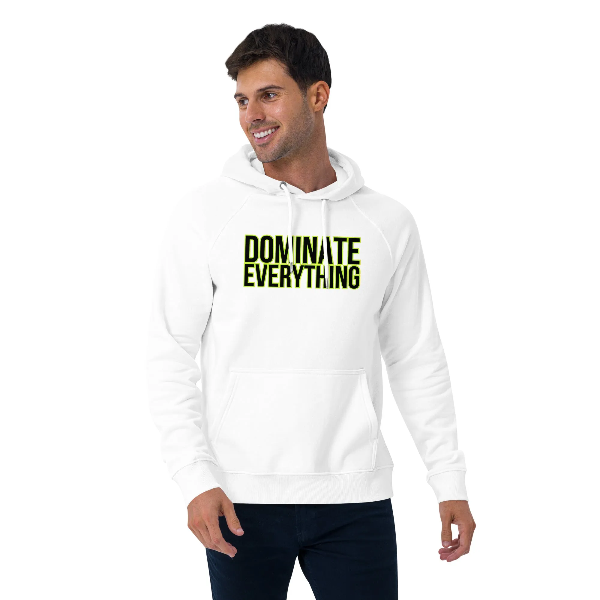 Dominate Everything Unisex eco raglan hoodie