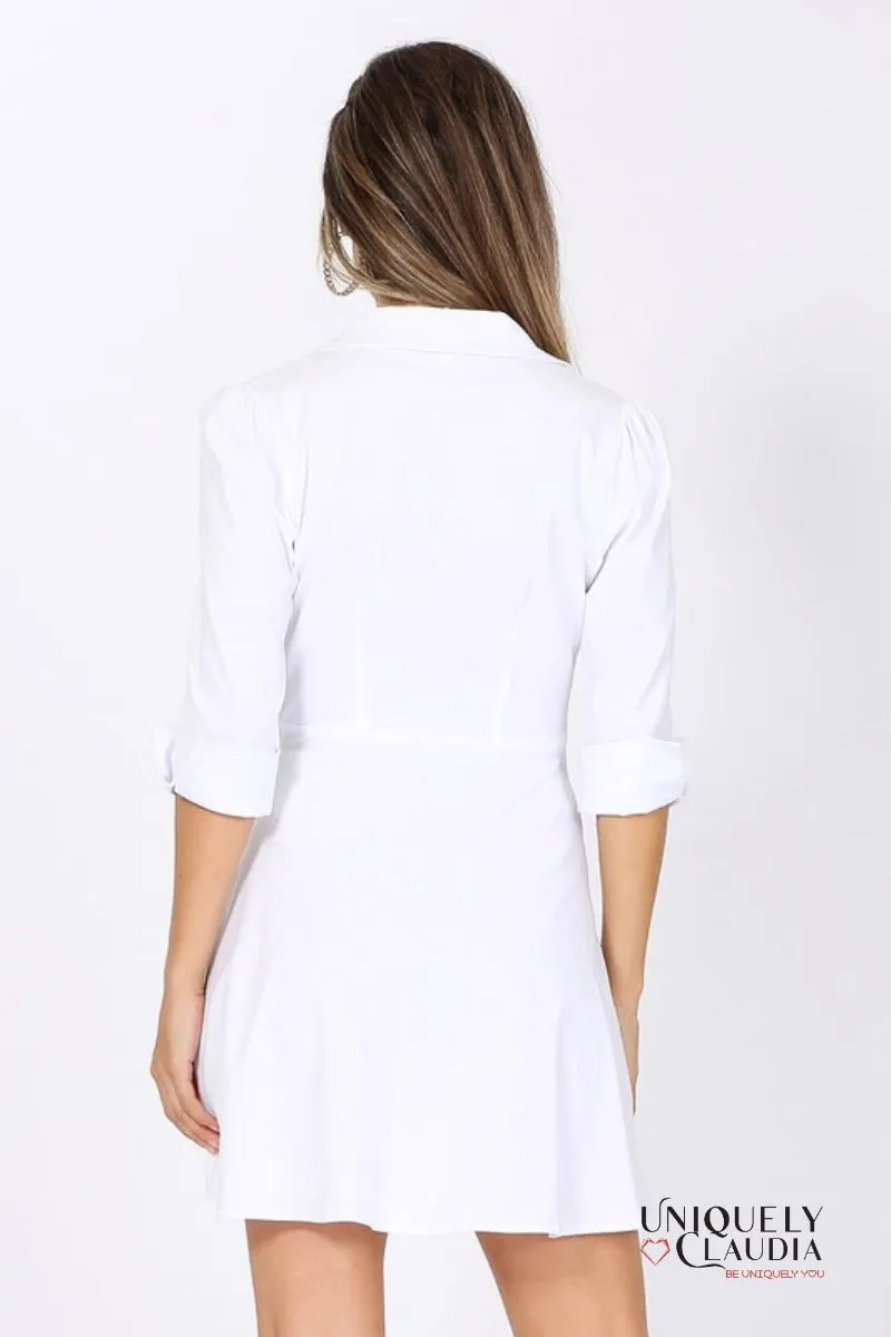 Emily Wrap Side Tie Mini Dress