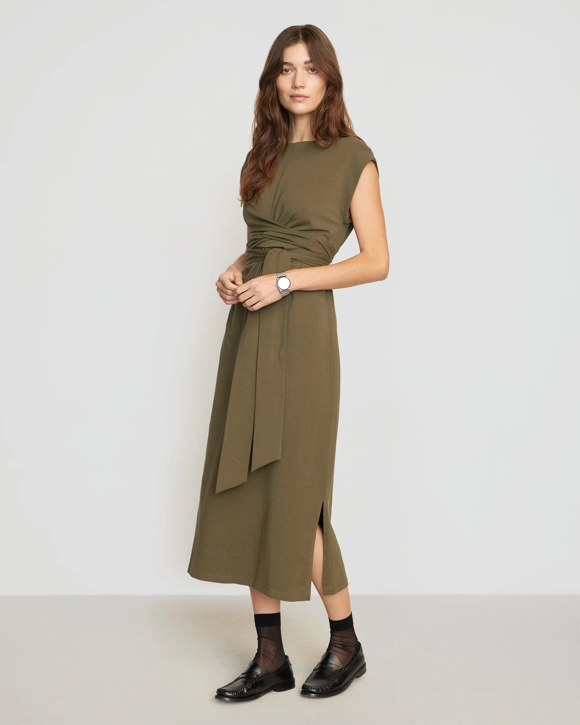 Fei Tie-Front Organic Cotton Dress