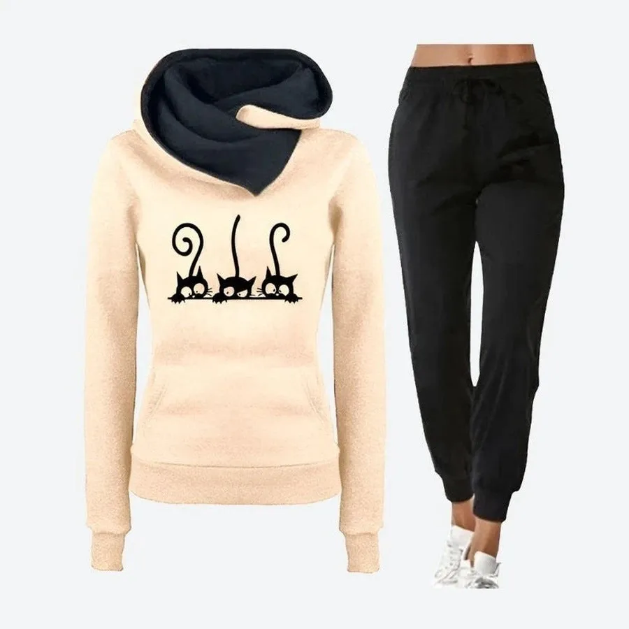 Fun Graphic Hoodie and Joggers Set