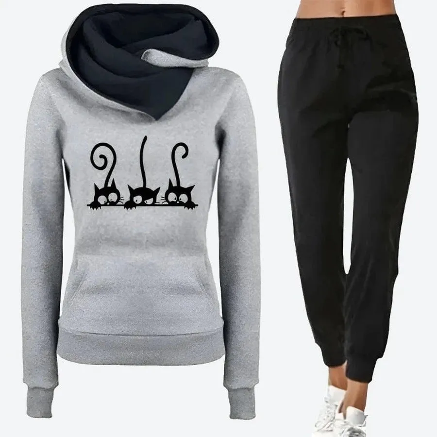 Fun Graphic Hoodie and Joggers Set