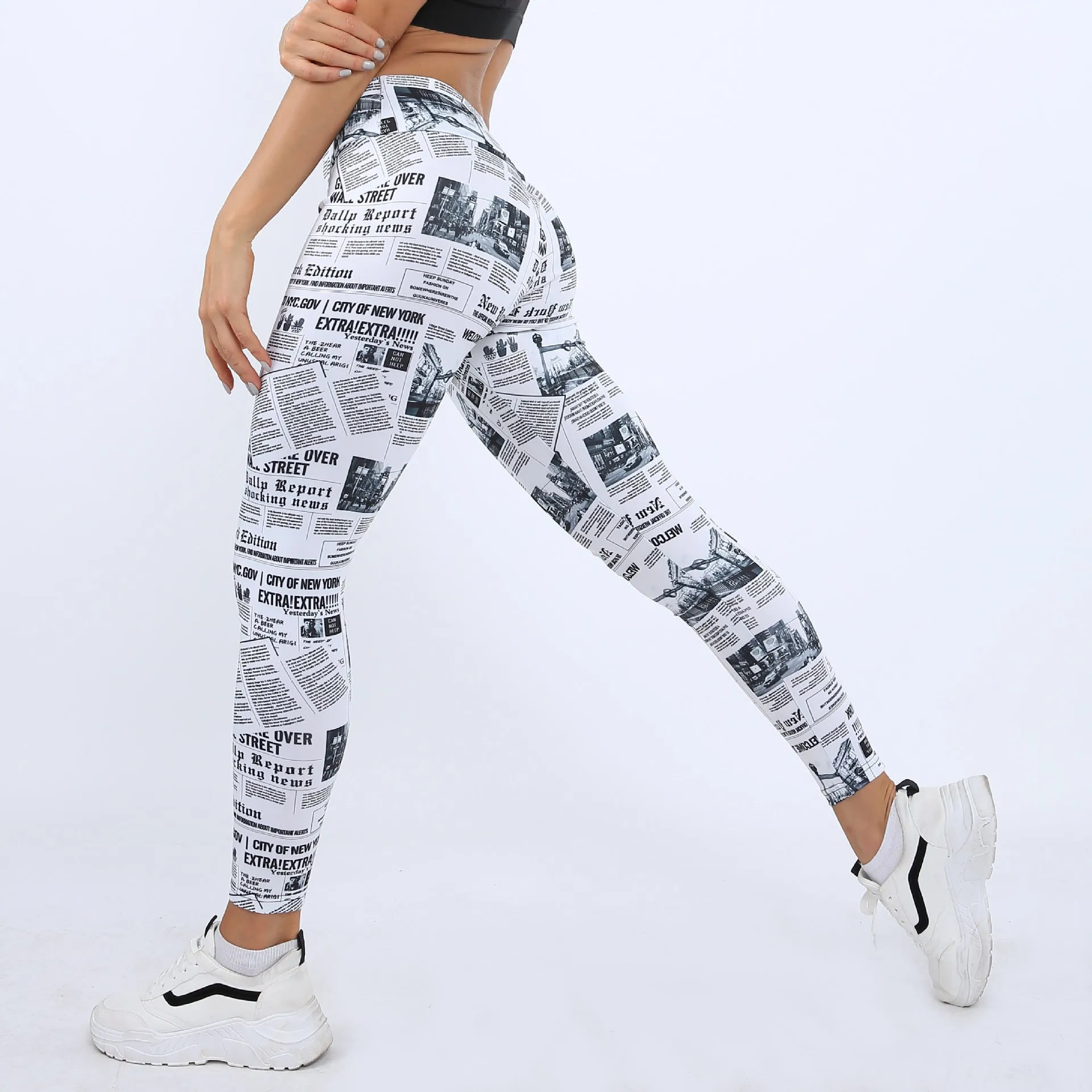 Gradient Digital Printing Yoga Skinny Female Leggings