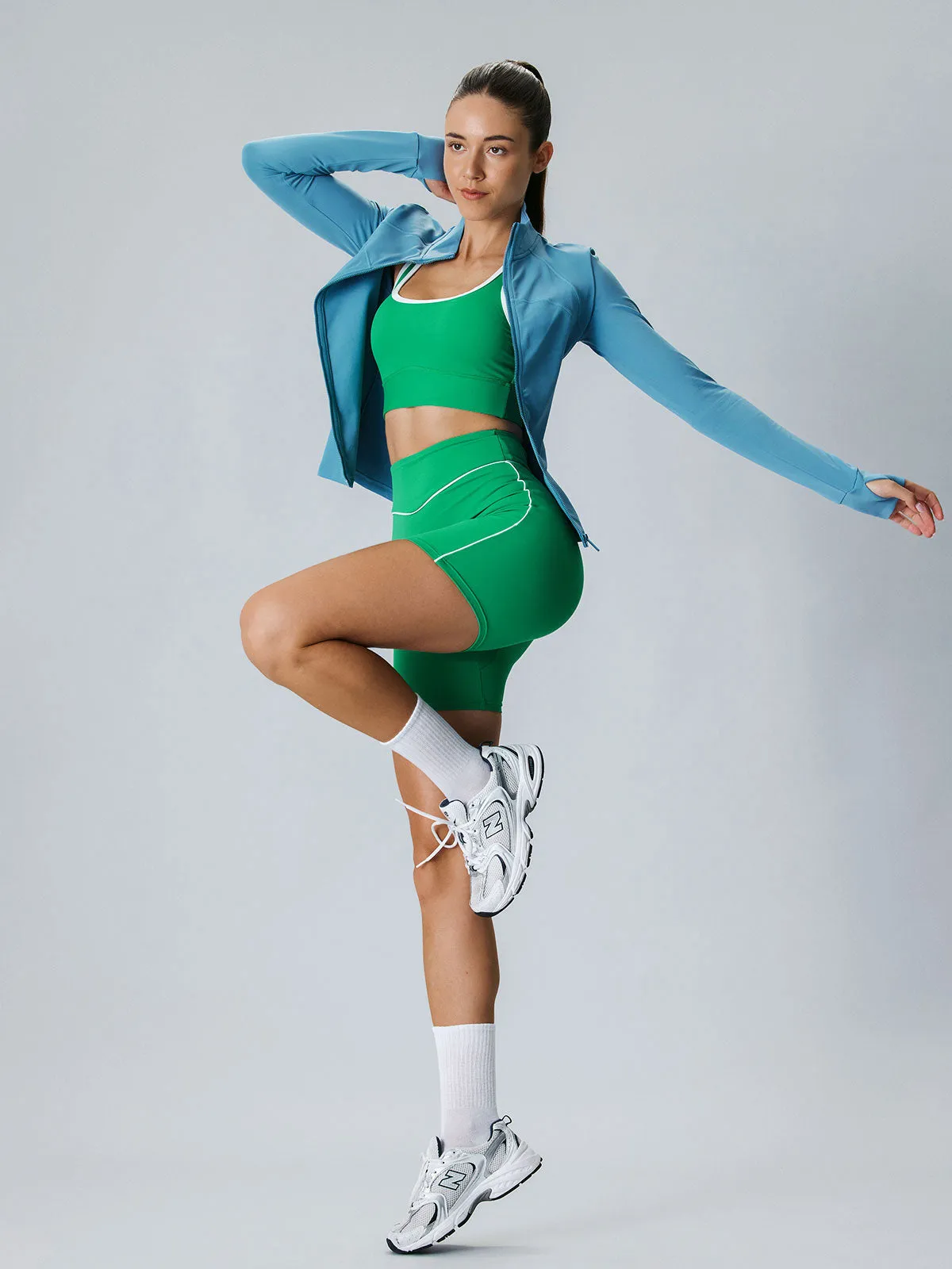 Green X Cross Lycra® Sports Bra