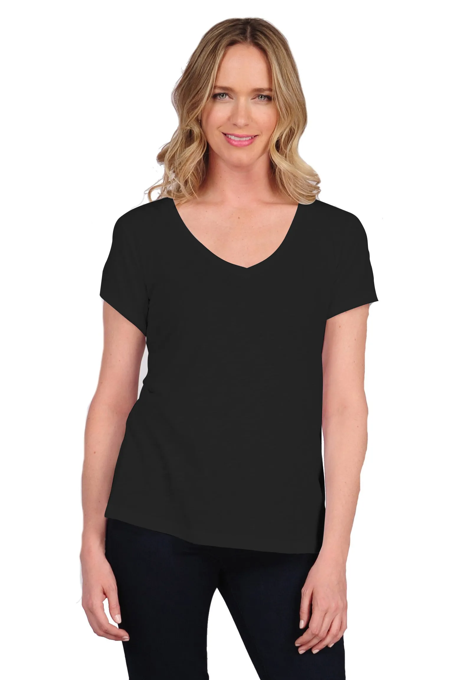 Gwen Relaxed Fit V-Neck Tee (CSTEE01)