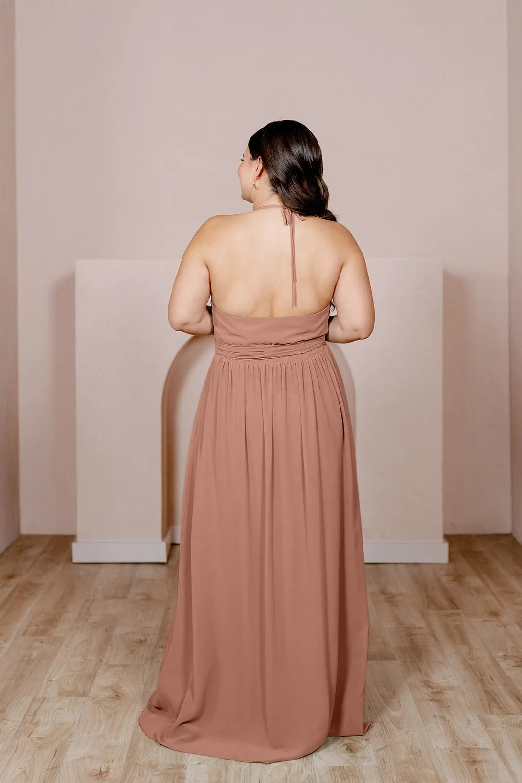 Hannah Chiffon Faux Wrap Dress | Made To Order