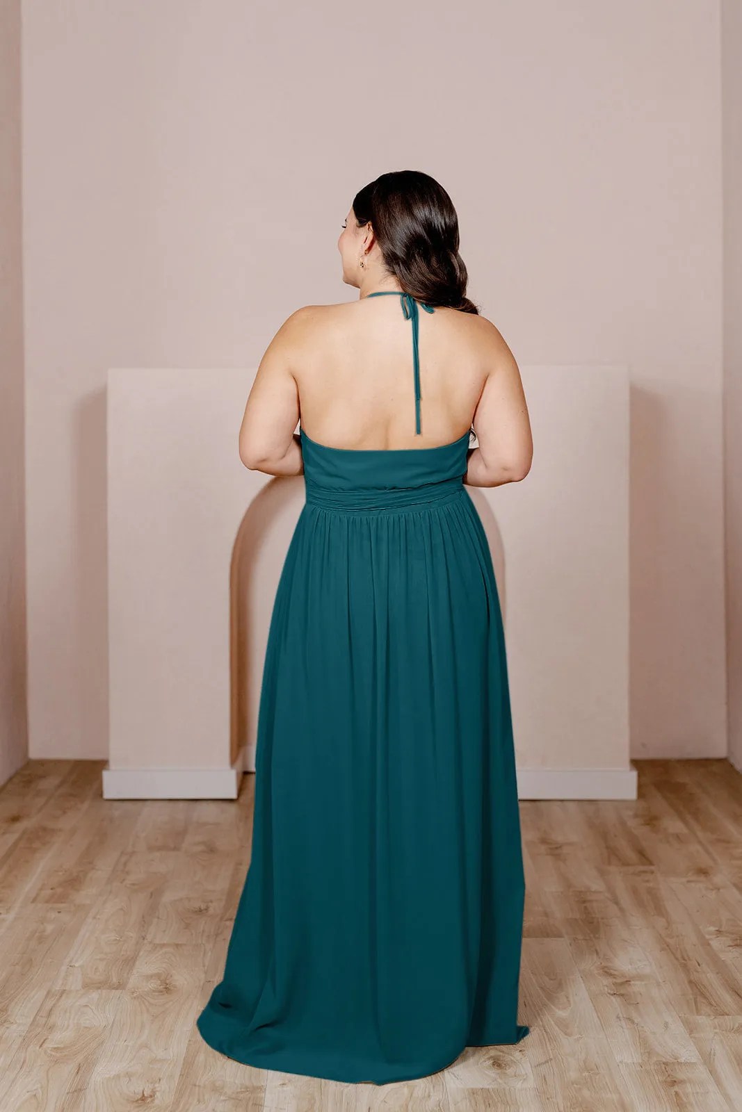 Hannah Chiffon Faux Wrap Dress | Made To Order