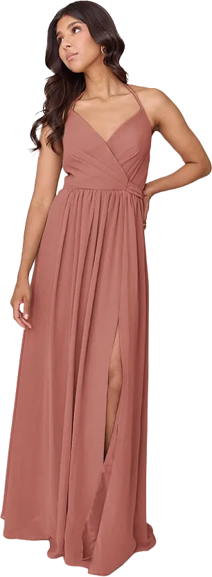Hannah Chiffon Faux Wrap Dress | Made To Order