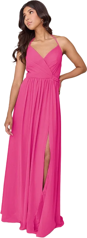 Hannah Chiffon Faux Wrap Dress | Made To Order