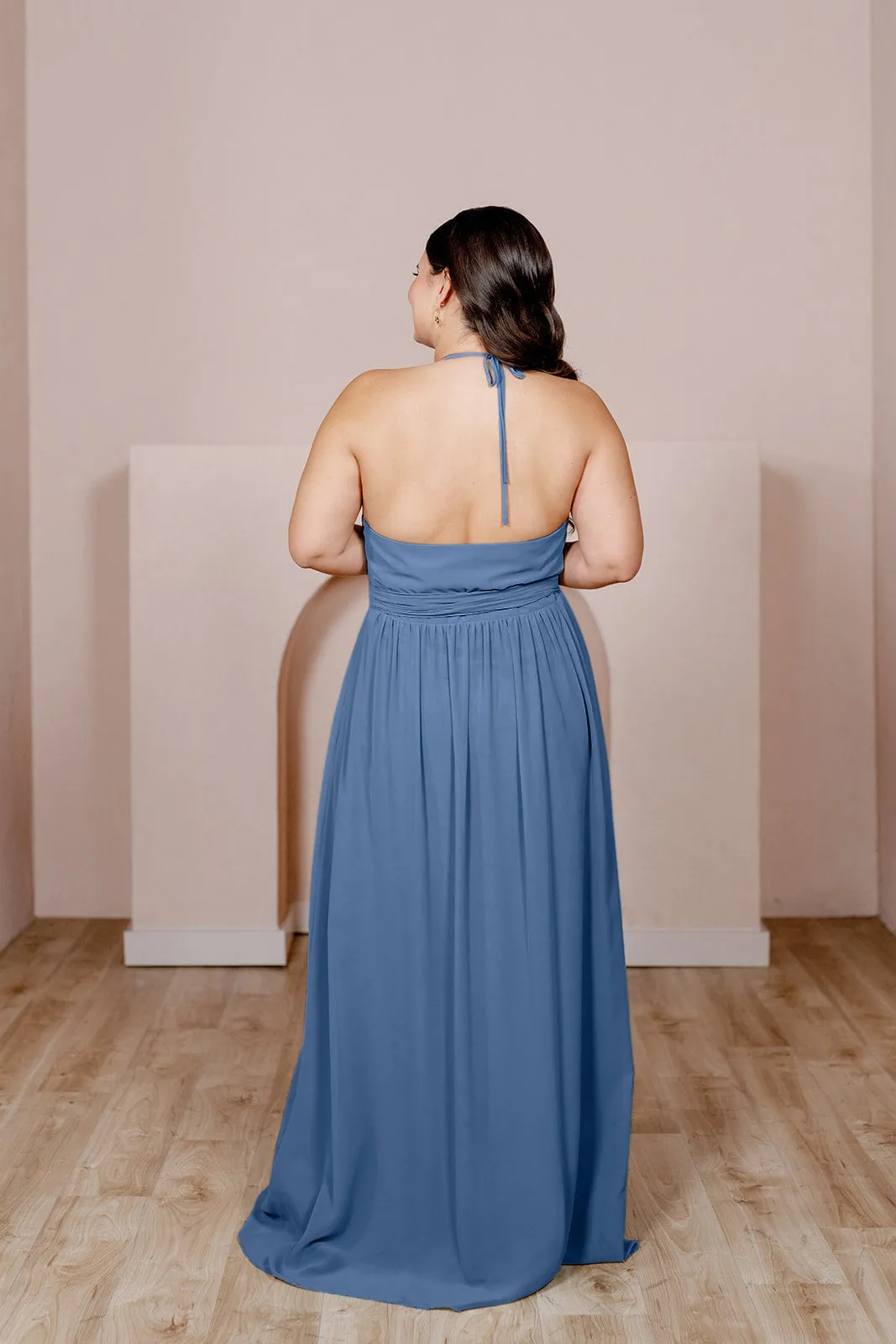 Hannah Chiffon Faux Wrap Dress | Made To Order