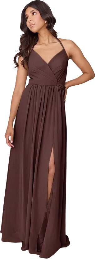 Hannah Chiffon Faux Wrap Dress | Made To Order