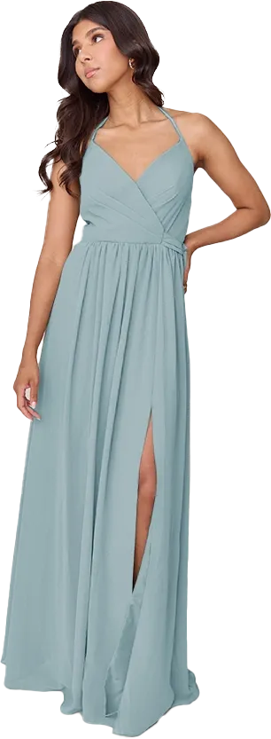 Hannah Chiffon Faux Wrap Dress | Made To Order