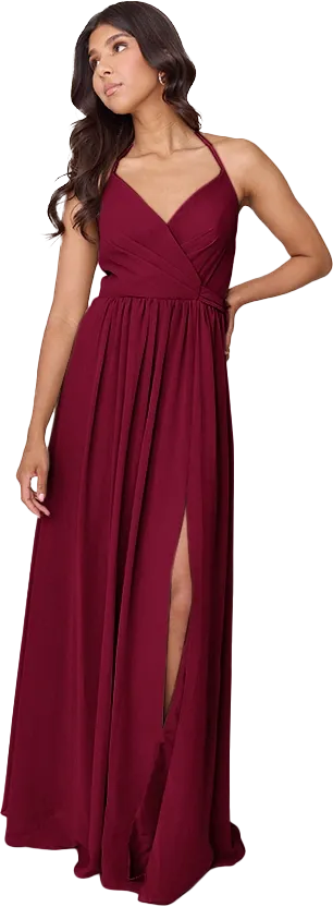 Hannah Chiffon Faux Wrap Dress | Made To Order