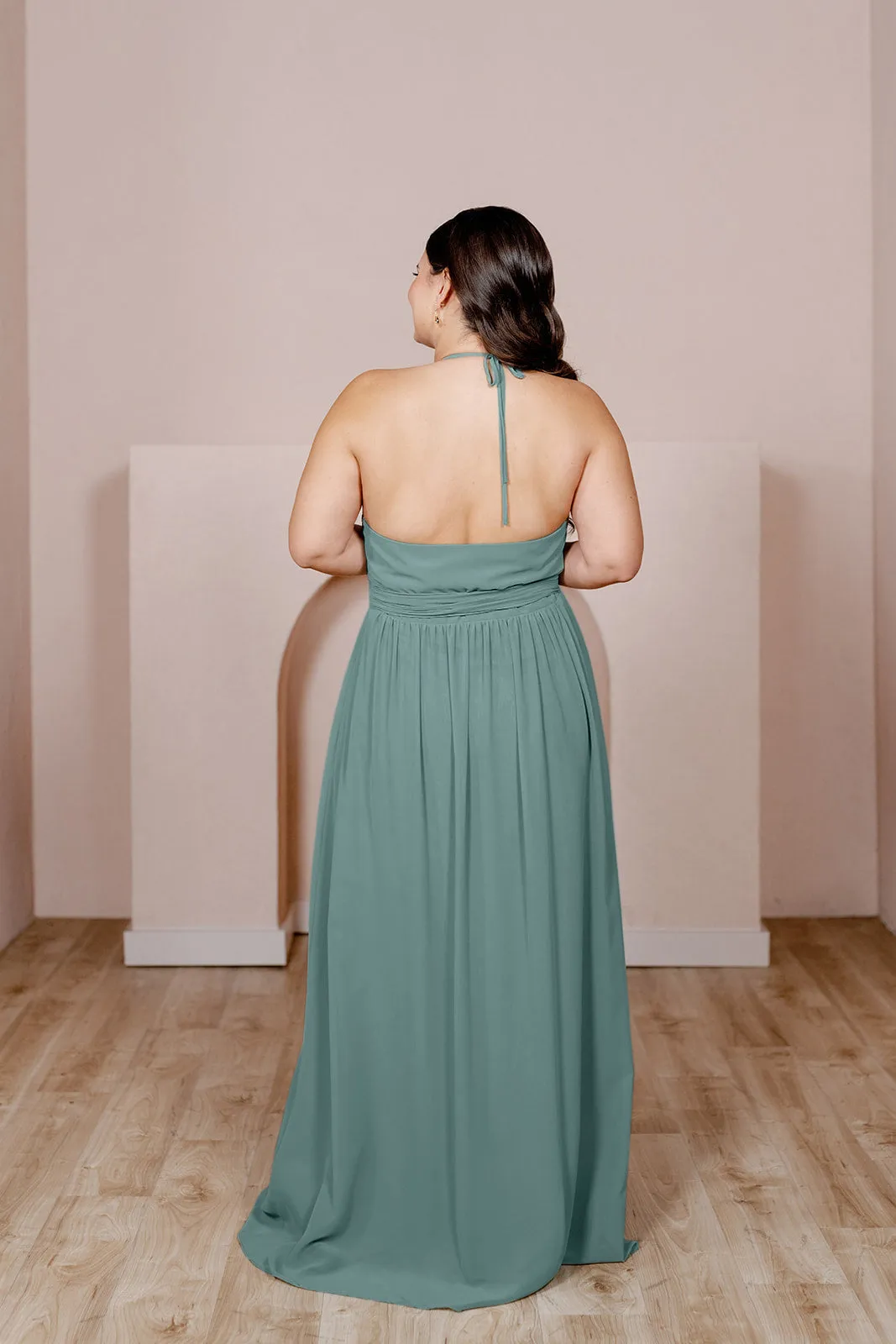 Hannah Chiffon Faux Wrap Dress | Made To Order