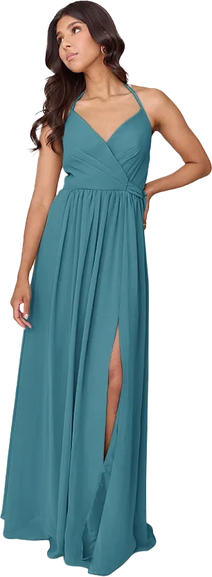 Hannah Chiffon Faux Wrap Dress | Made To Order