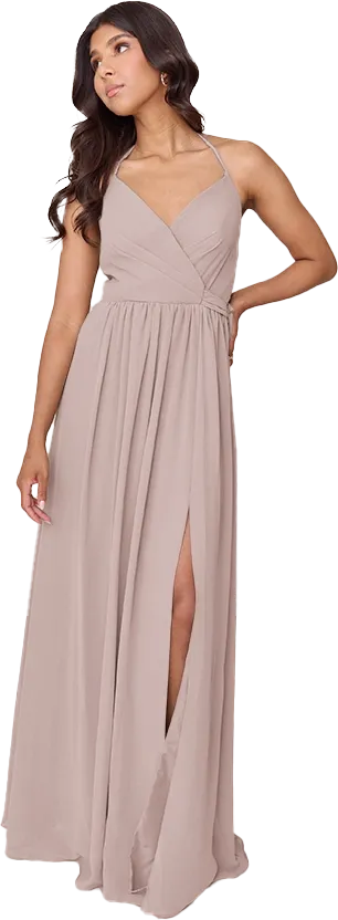 Hannah Chiffon Faux Wrap Dress | Made To Order