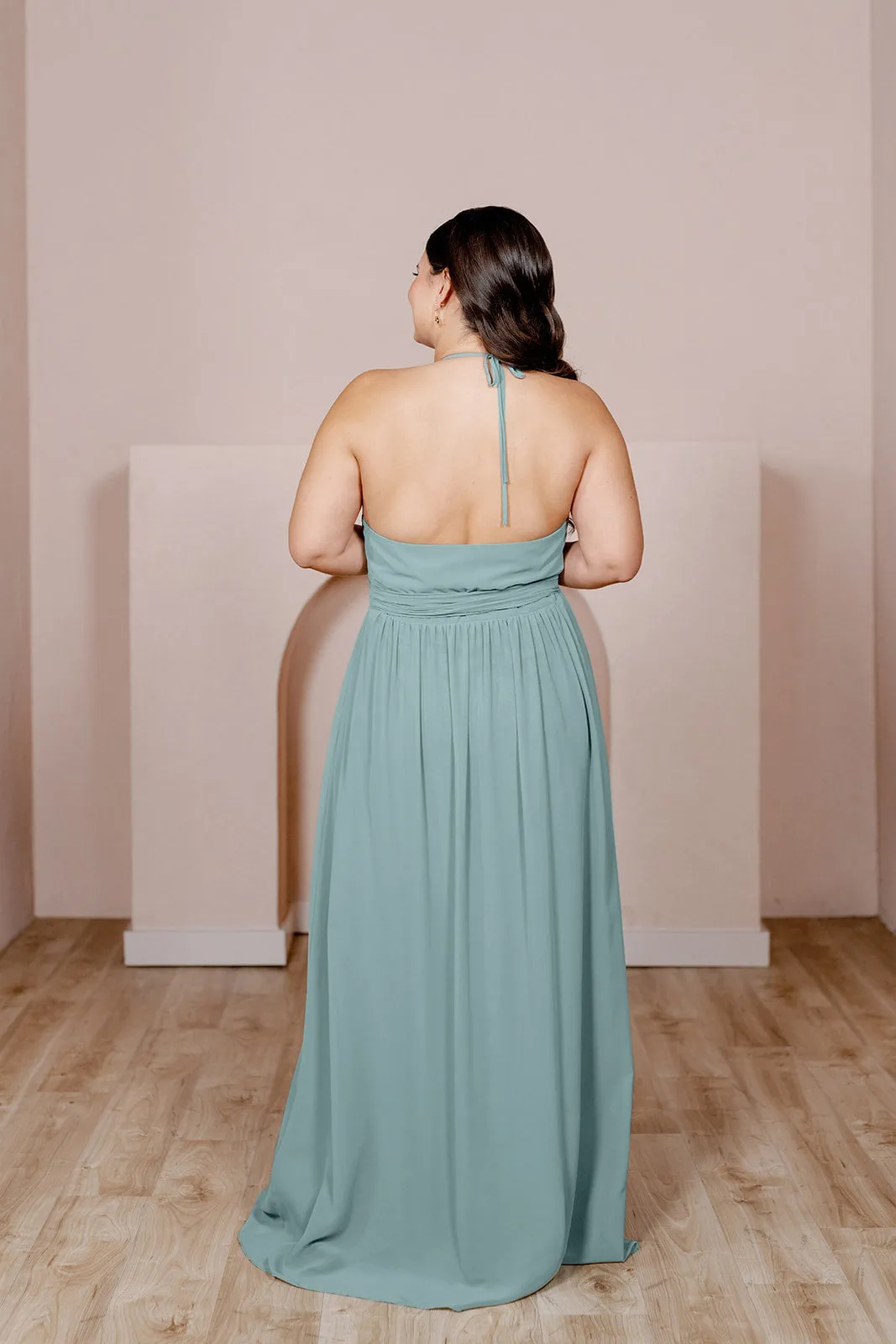 Hannah Chiffon Faux Wrap Dress | Made To Order