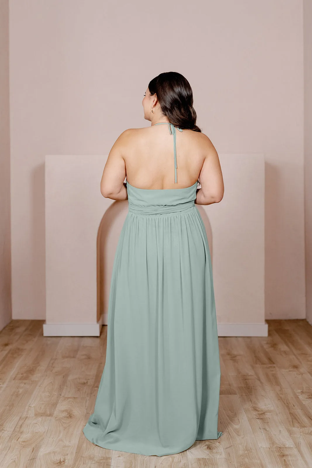 Hannah Chiffon Faux Wrap Dress | Made To Order