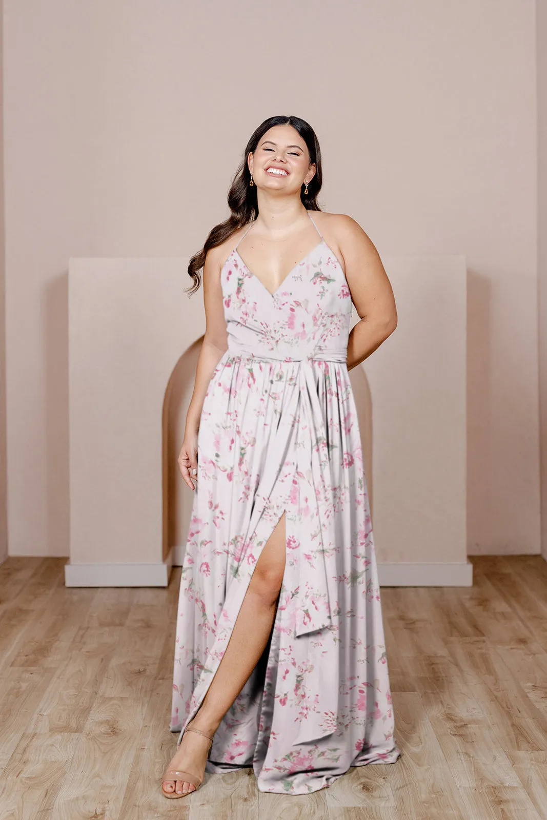 Hannah Chiffon Faux Wrap Dress | Made To Order