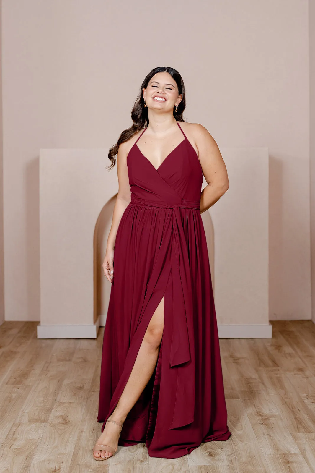 Hannah Chiffon Faux Wrap Dress | Made To Order