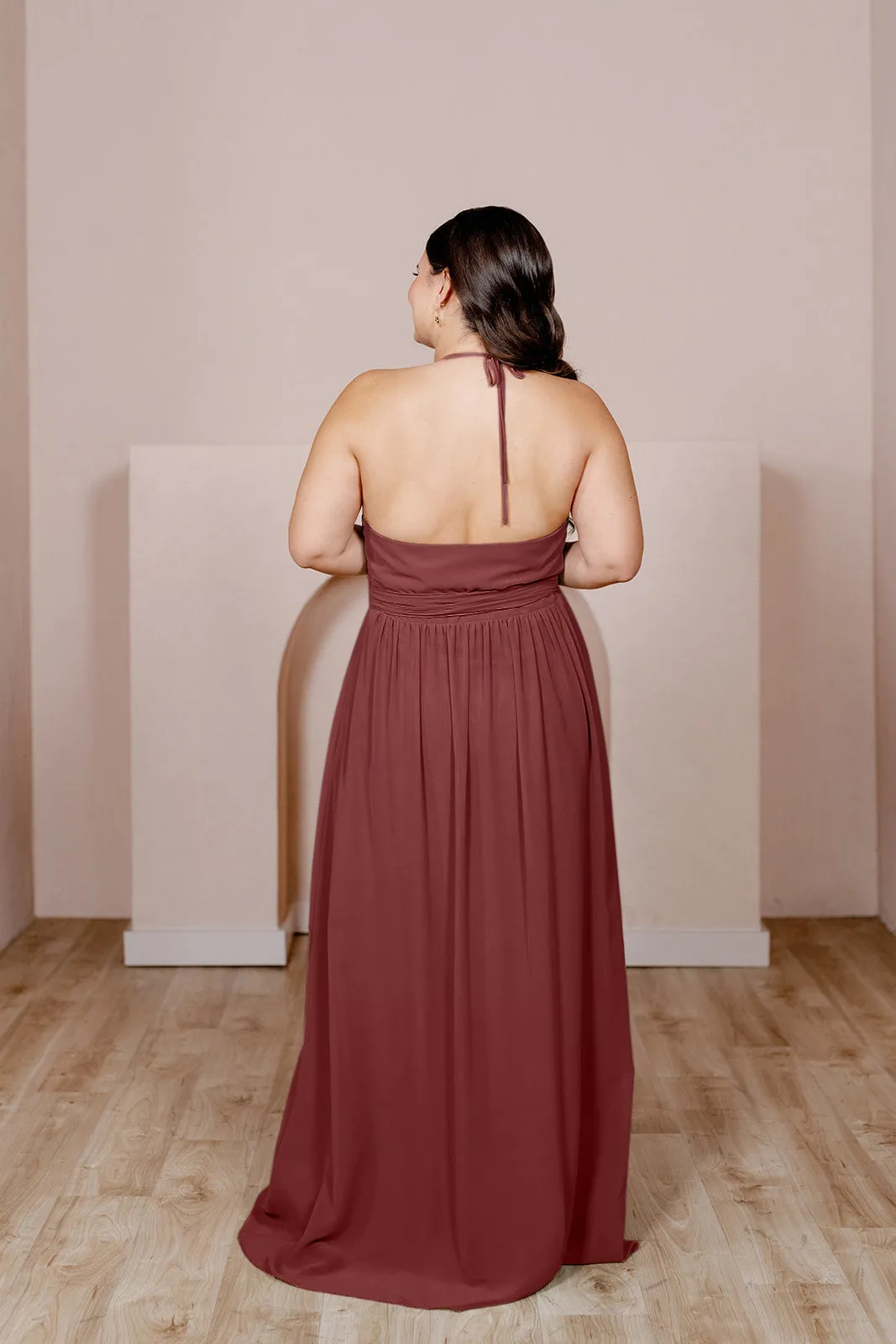 Hannah Chiffon Faux Wrap Dress | Made To Order