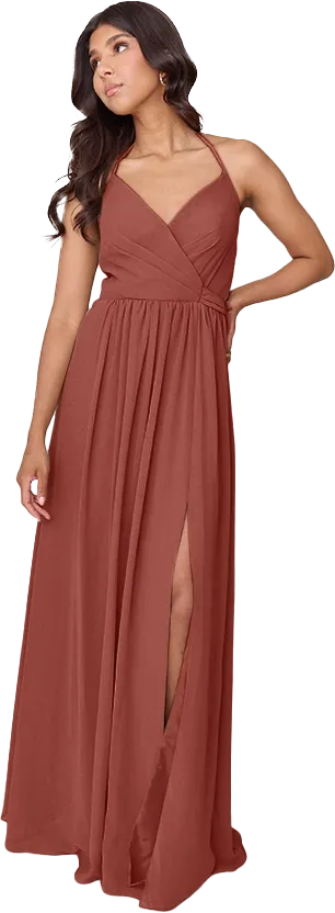 Hannah Chiffon Faux Wrap Dress | Made To Order
