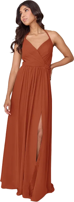Hannah Chiffon Faux Wrap Dress | Made To Order