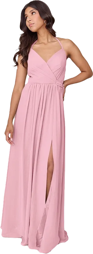 Hannah Chiffon Faux Wrap Dress | Made To Order
