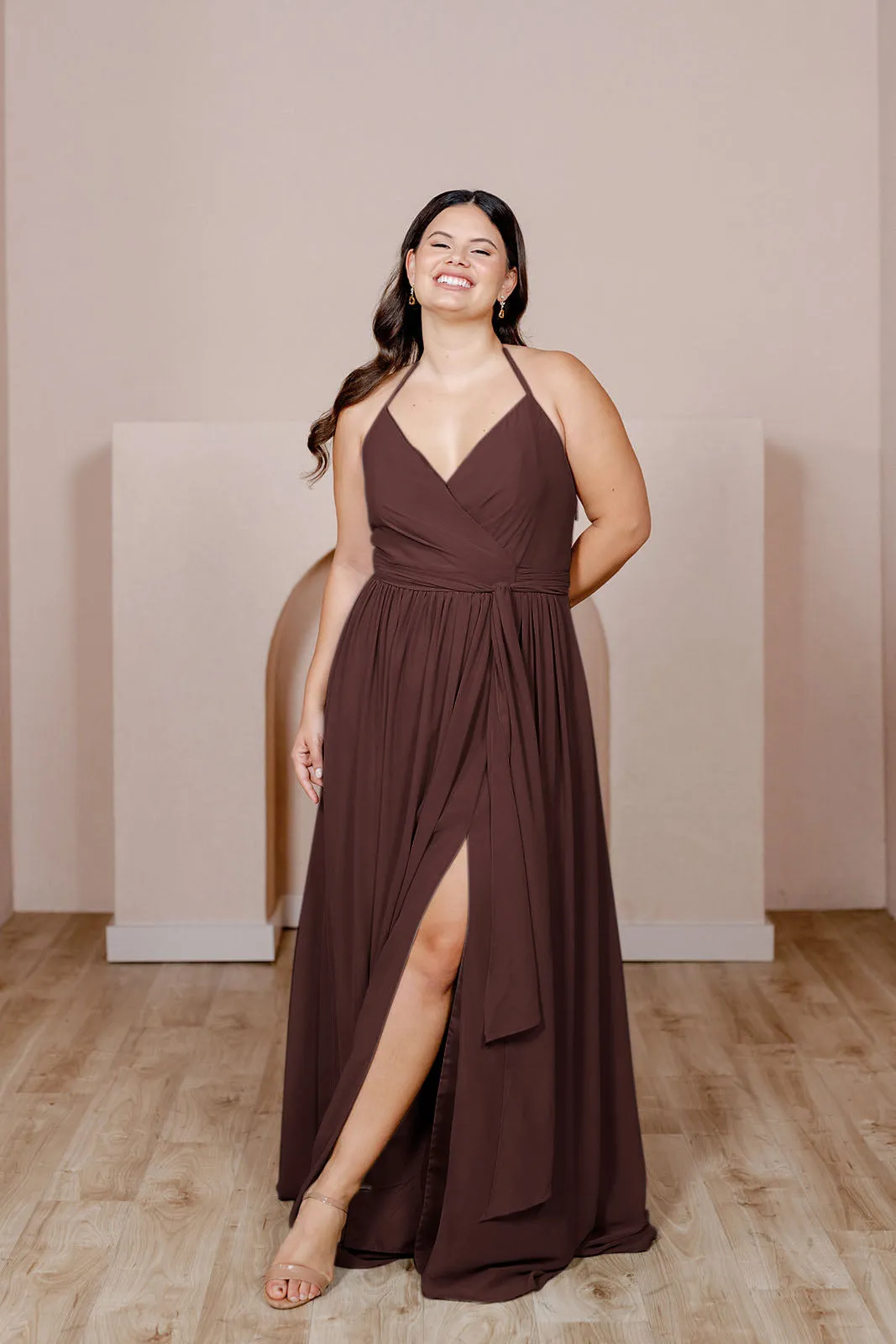Hannah Chiffon Faux Wrap Dress | Made To Order