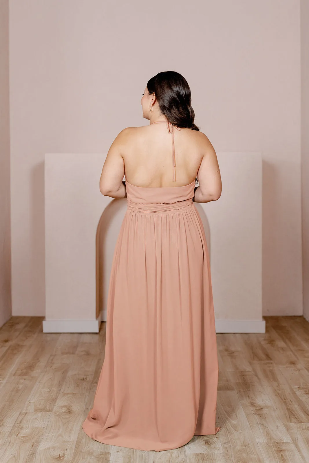 Hannah Chiffon Faux Wrap Dress | Made To Order