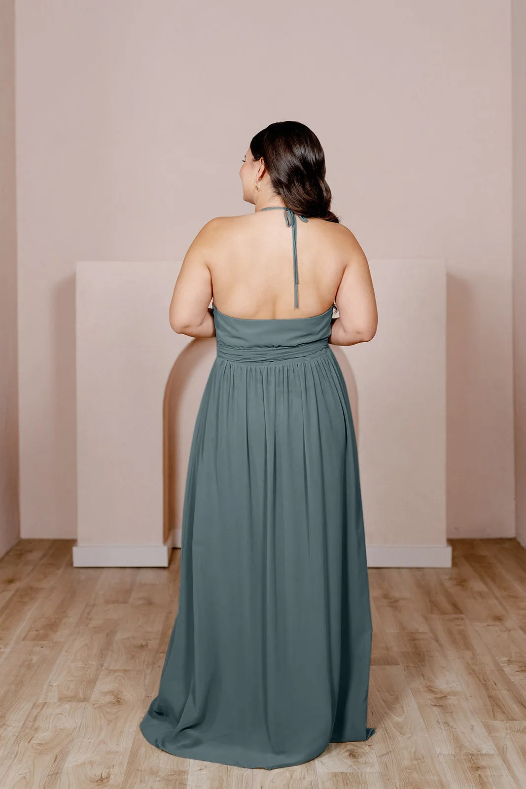 Hannah Chiffon Faux Wrap Dress | Made To Order