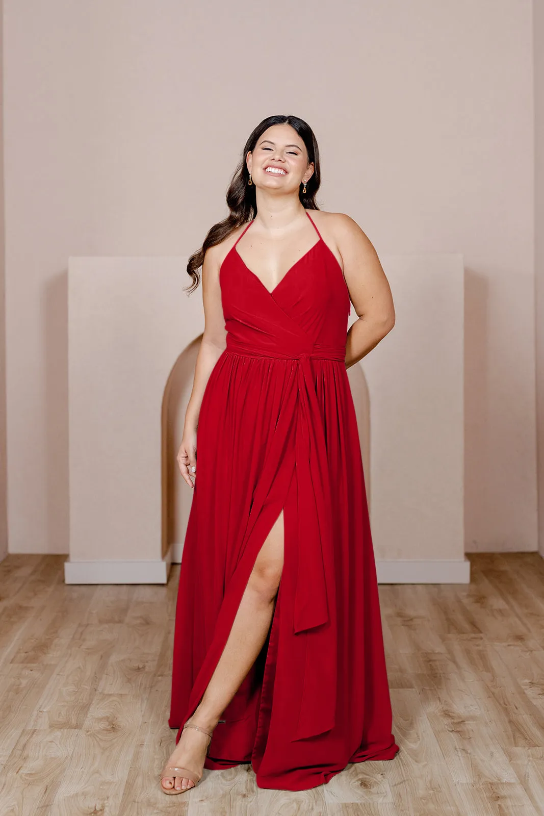 Hannah Chiffon Faux Wrap Dress | Made To Order