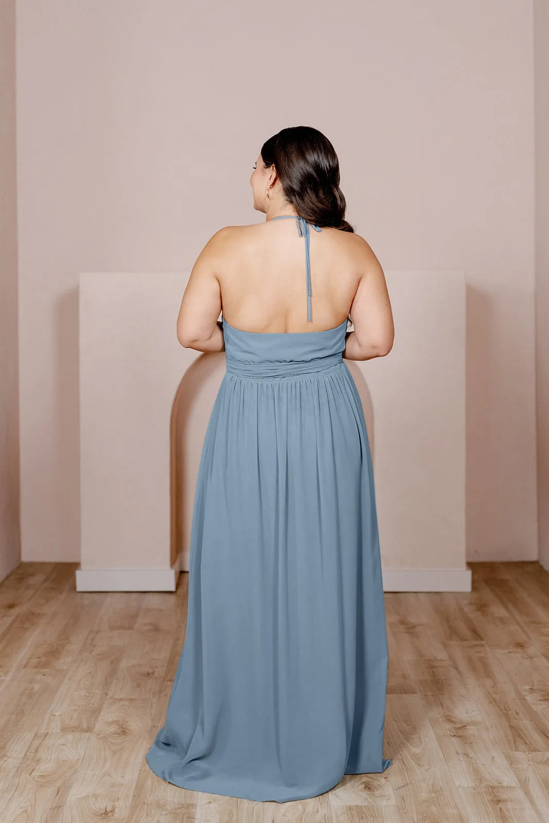 Hannah Chiffon Faux Wrap Dress | Made To Order