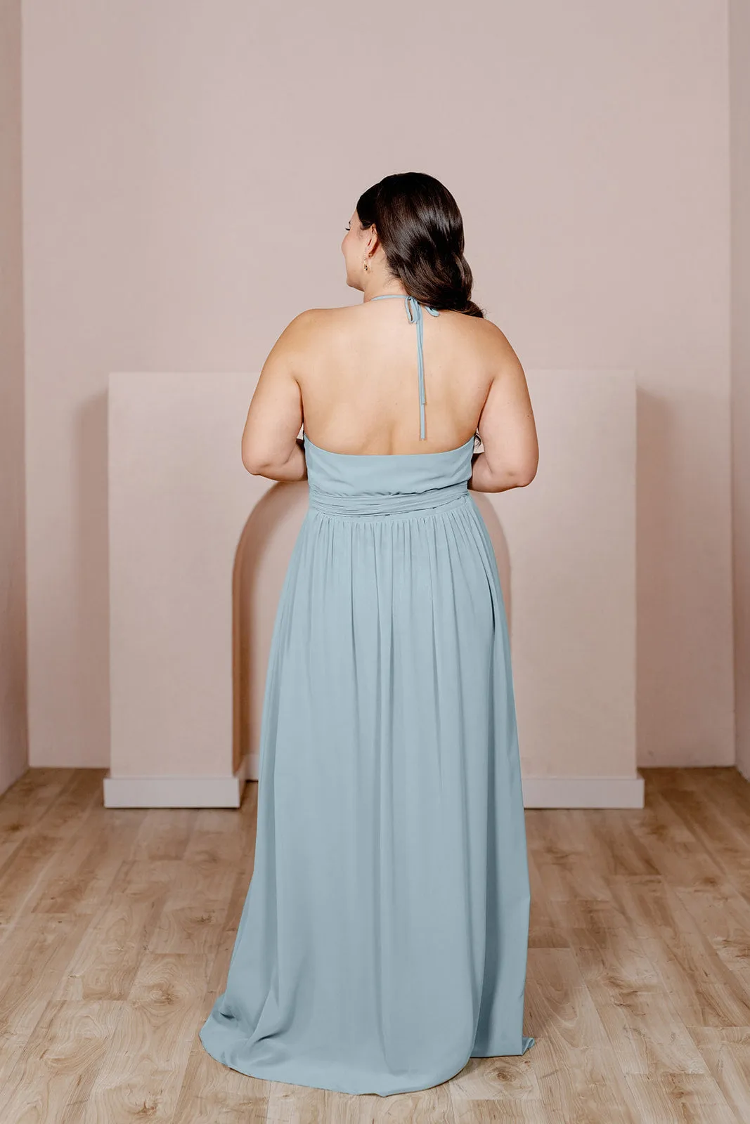 Hannah Chiffon Faux Wrap Dress | Made To Order