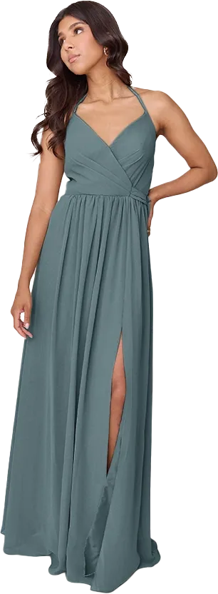 Hannah Chiffon Faux Wrap Dress | Made To Order