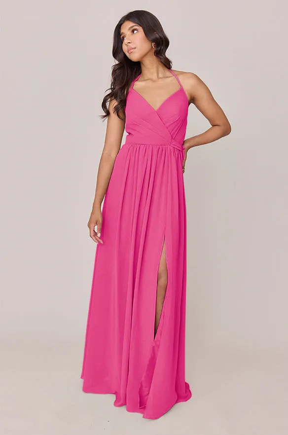 Hannah Chiffon Faux Wrap Dress | Made To Order