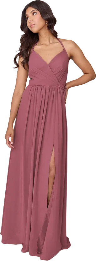 Hannah Chiffon Faux Wrap Dress | Made To Order