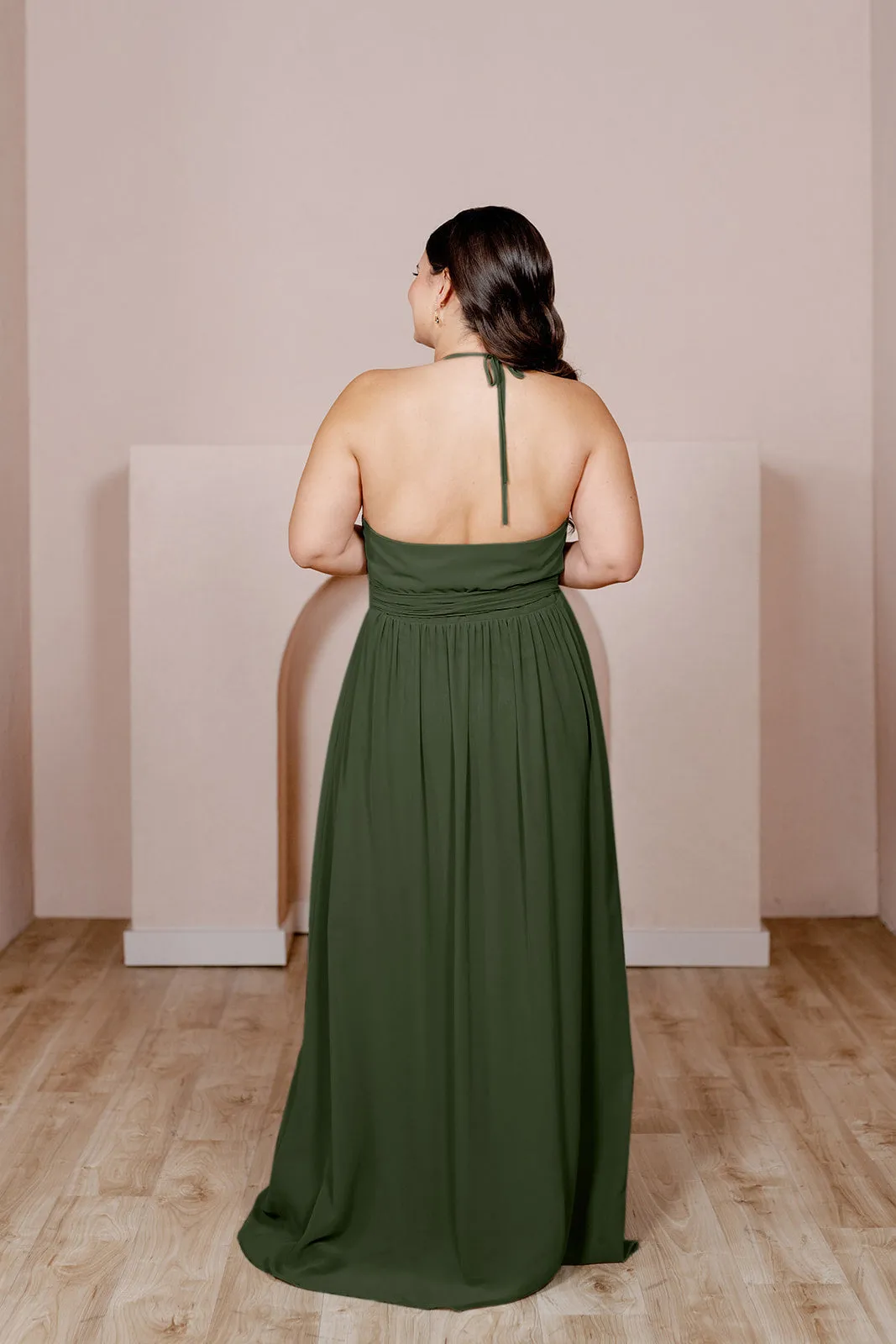 Hannah Chiffon Faux Wrap Dress | Made To Order