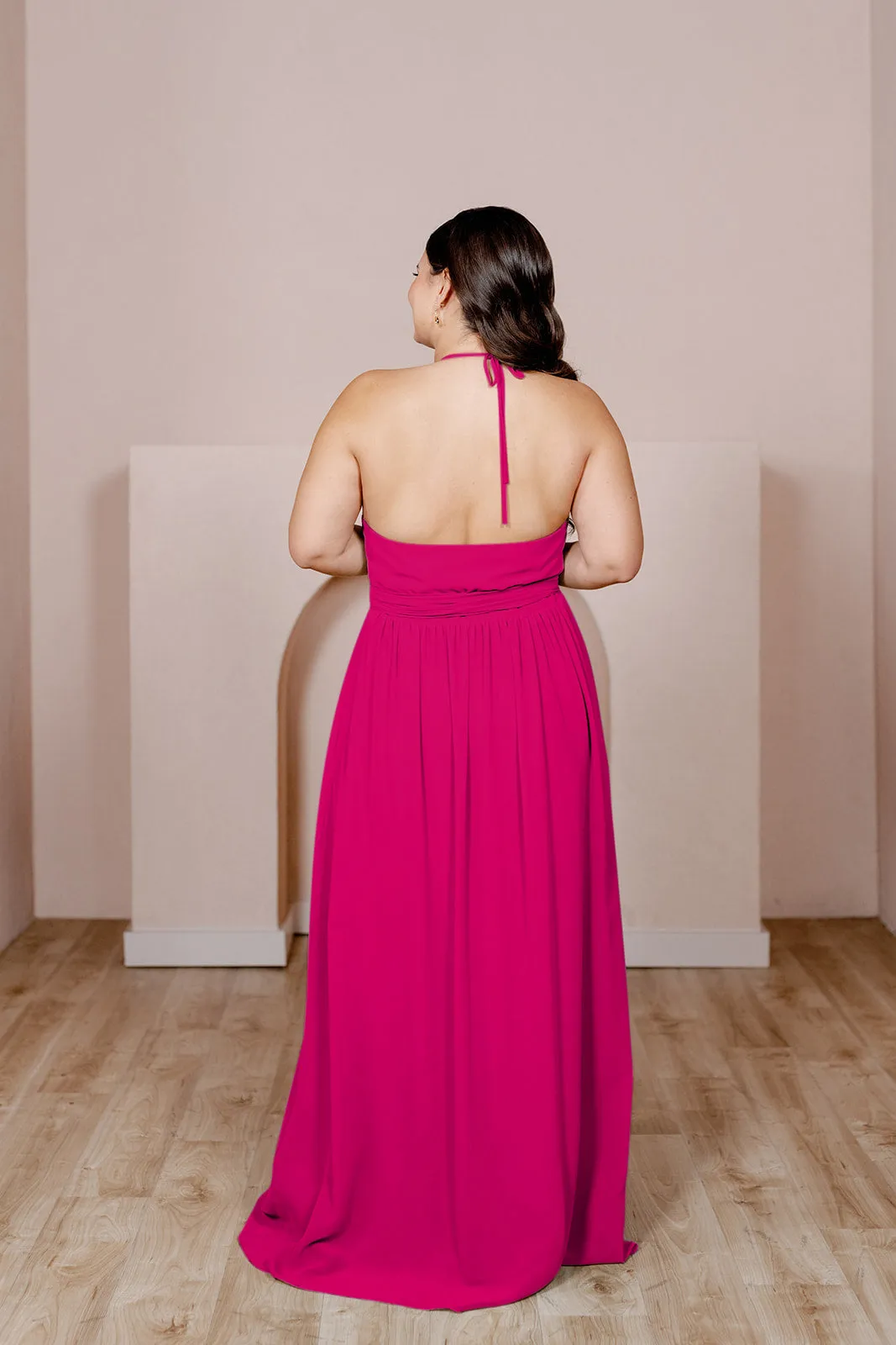 Hannah Chiffon Faux Wrap Dress | Made To Order