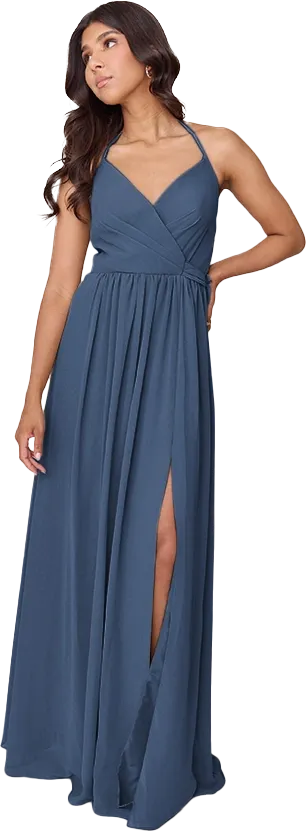 Hannah Chiffon Faux Wrap Dress | Made To Order