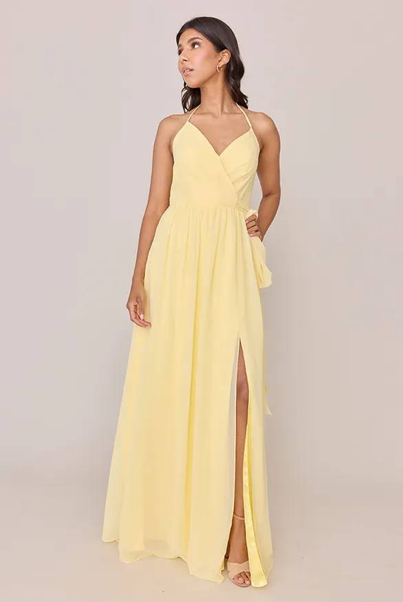 Hannah Chiffon Faux Wrap Dress | Made To Order