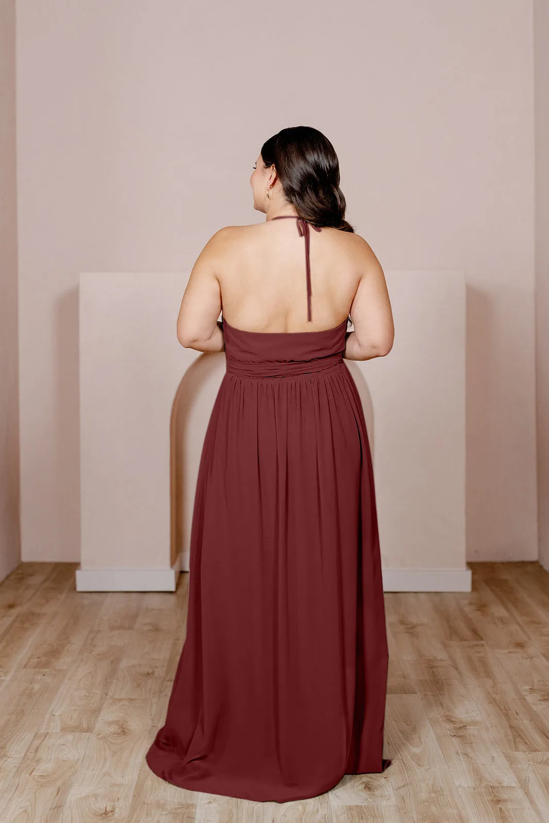 Hannah Chiffon Faux Wrap Dress | Made To Order