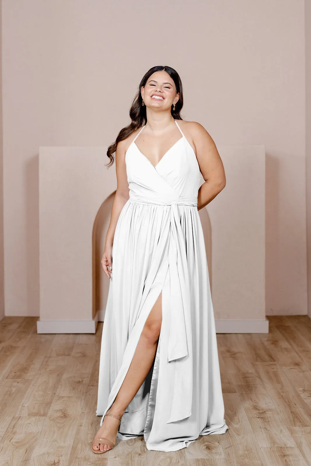 Hannah Chiffon Faux Wrap Dress | Made To Order
