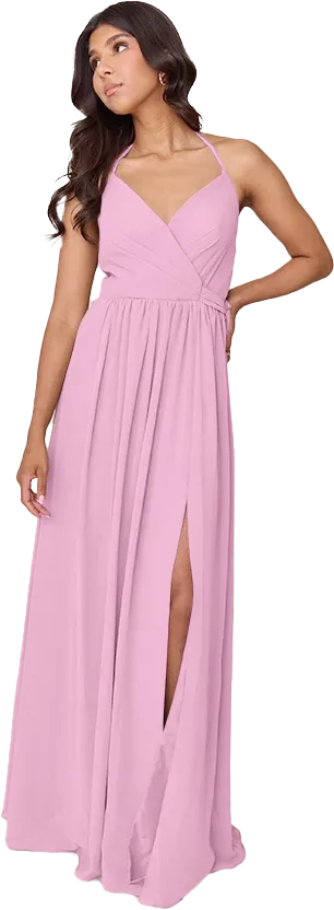 Hannah Chiffon Faux Wrap Dress | Made To Order