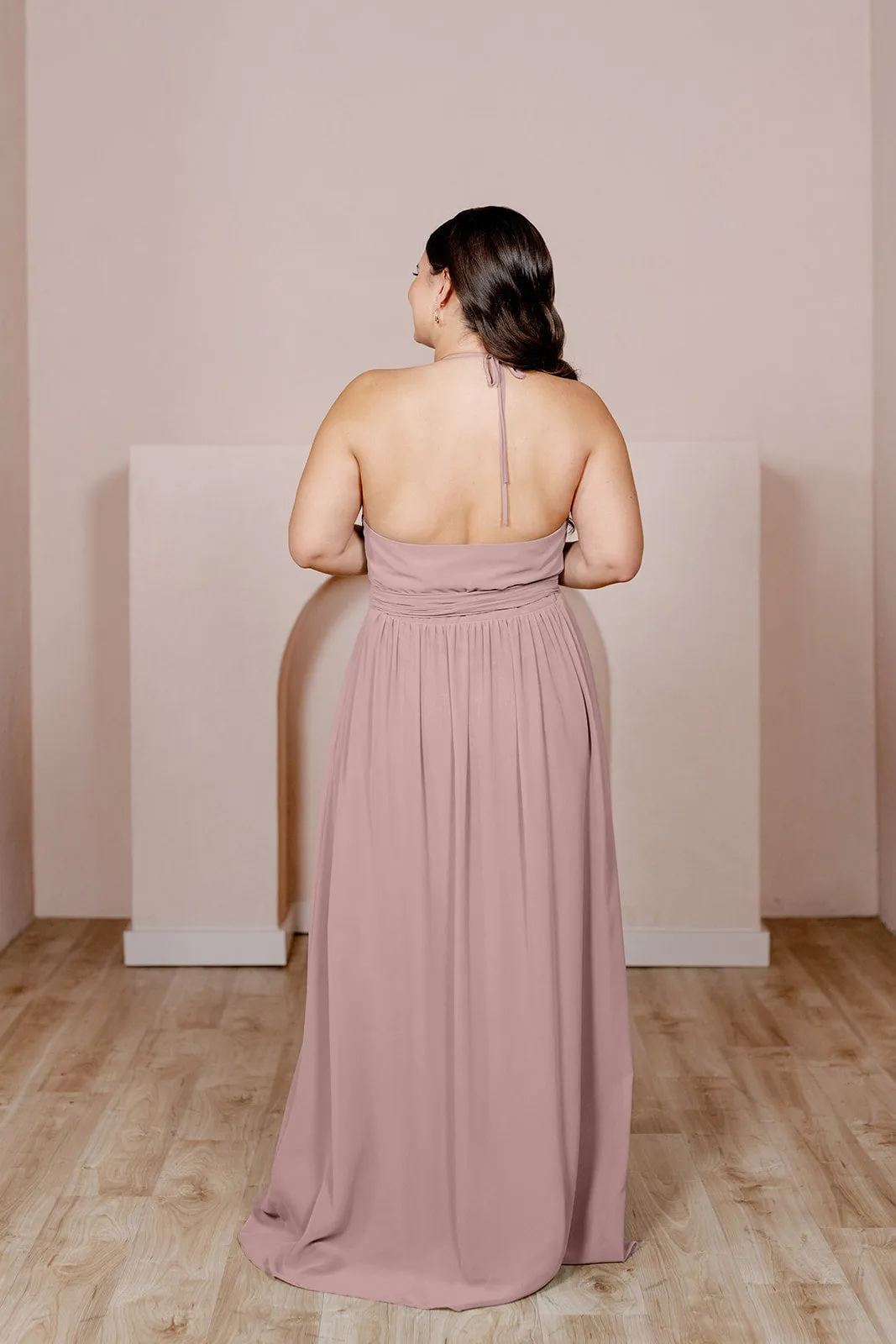 Hannah Chiffon Faux Wrap Dress | Made To Order
