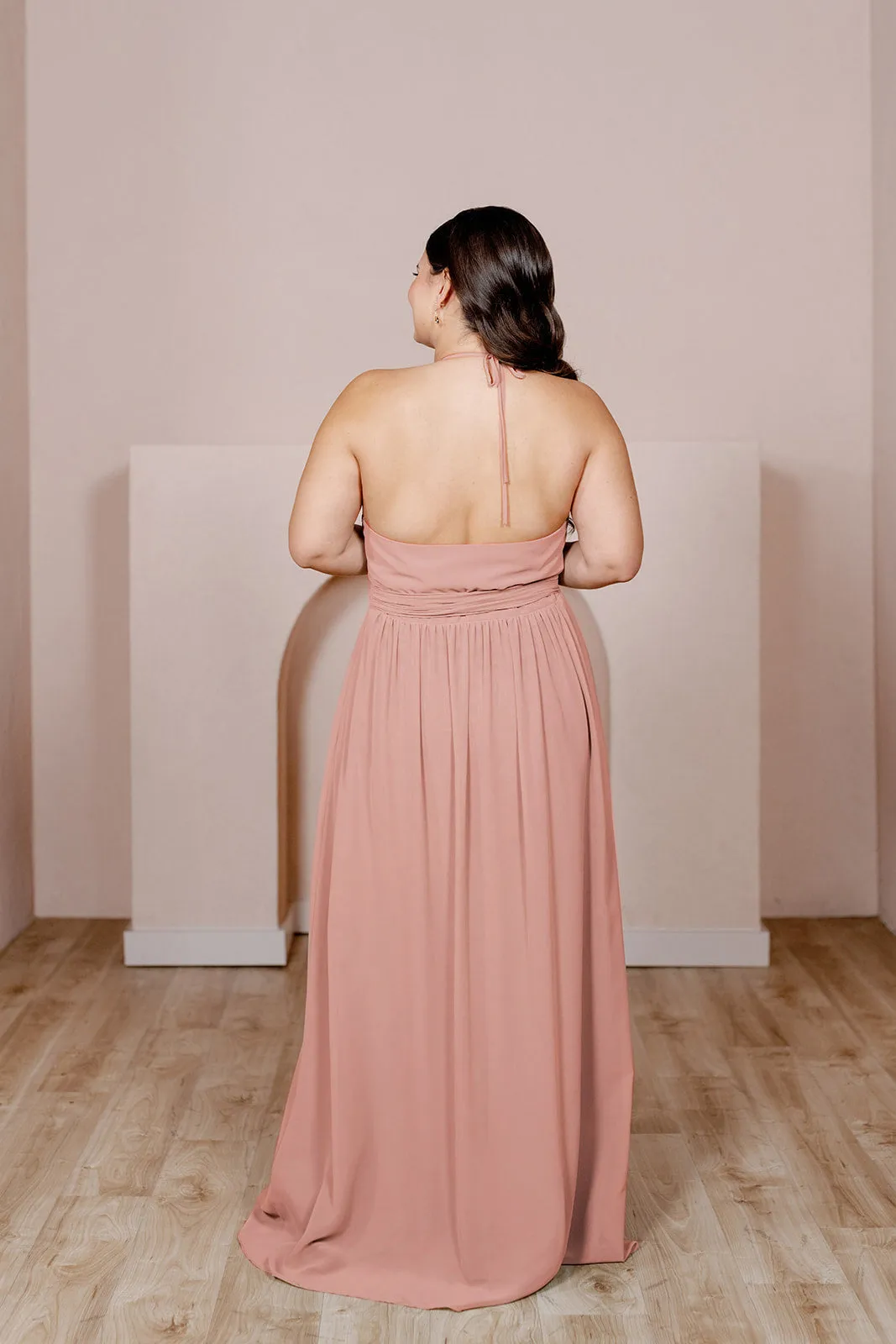 Hannah Chiffon Faux Wrap Dress | Made To Order