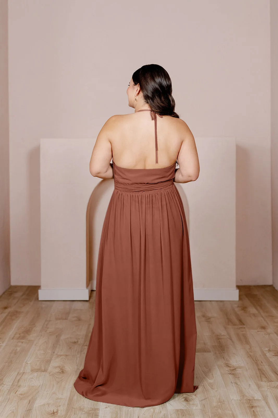Hannah Chiffon Faux Wrap Dress | Made To Order