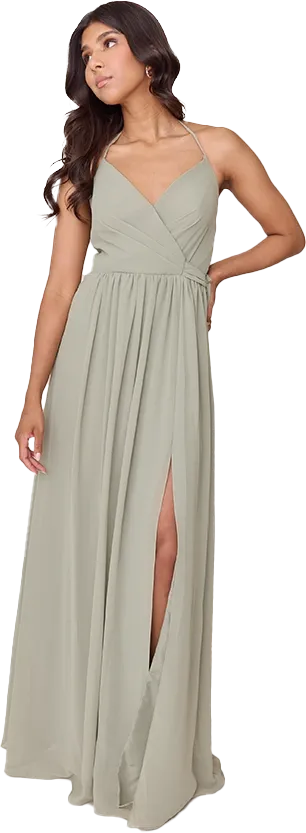 Hannah Chiffon Faux Wrap Dress | Made To Order